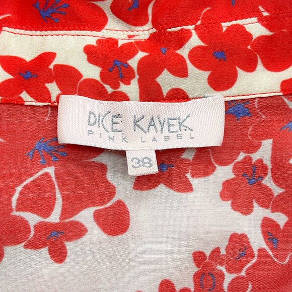 Dice Kayek Red / White Houndstooth Floral Dress - Picture 4 of 4